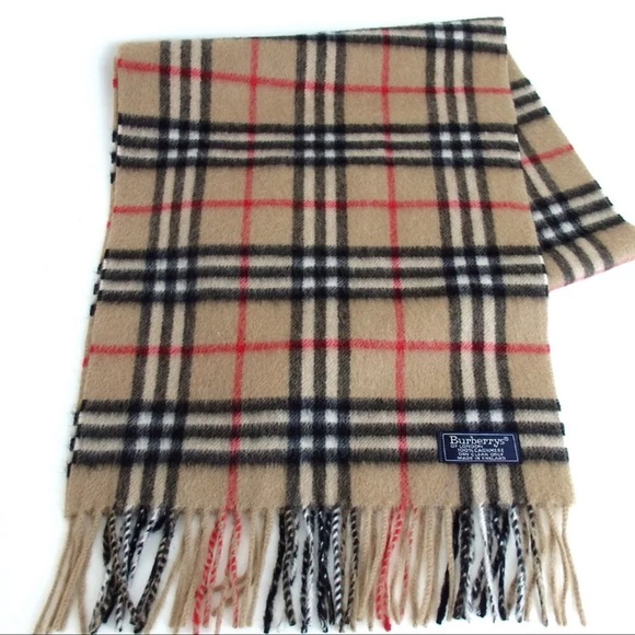 AUTH BURBERRY Nova Check 100% Cashmere Scarf - Picture 1 of 6